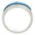 Turquoise Opal Inlay Southwest Silver Ring Size 7-3/4 EX51061